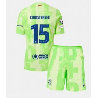 Dres Barcelona Andreas Christensen #15 Rezervni za djecu 2024-25 Kratak Rukav (+ kratke hlače)